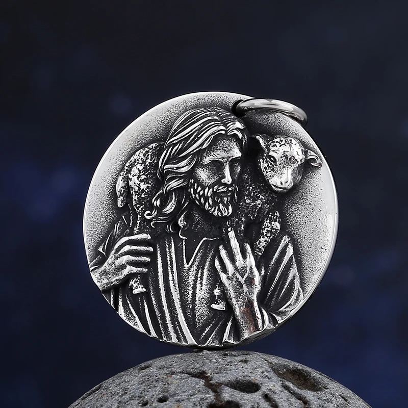 2024 New St Christopher Men`s Saint Of Time Travelers Archangel Michael Dragon Slayer St George Pendant Chain Jewelry Lucky Gift