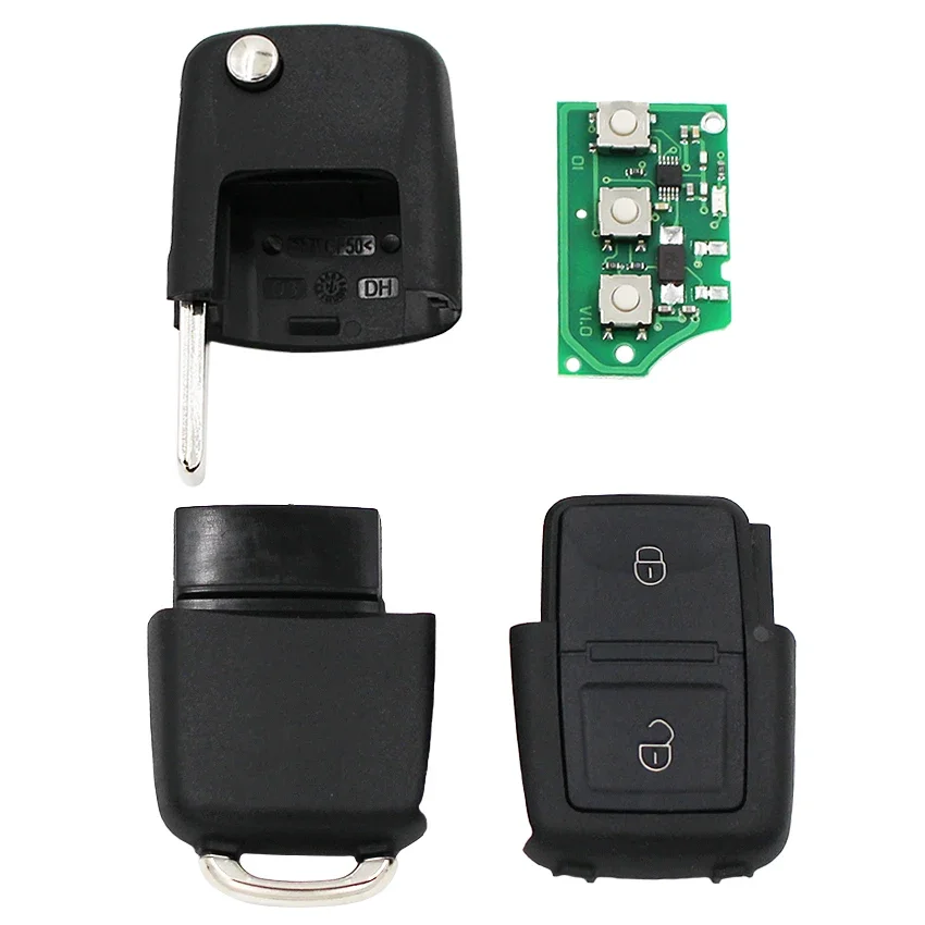 REMOTE KEY FOB 2 BUTTON 433MHZ WITH ELECTRONICS 1J0 959 753 N 1J0959753N FOR  FOR  PASSAT GOLK MK4 with ID48 CHIP