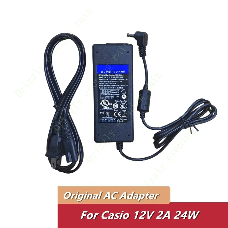 Original AD-A12150LW 12V 2a AC adapter charger for Casio electronic piano PX-130/135/150/160/330 CDP-120/130/135 power supply