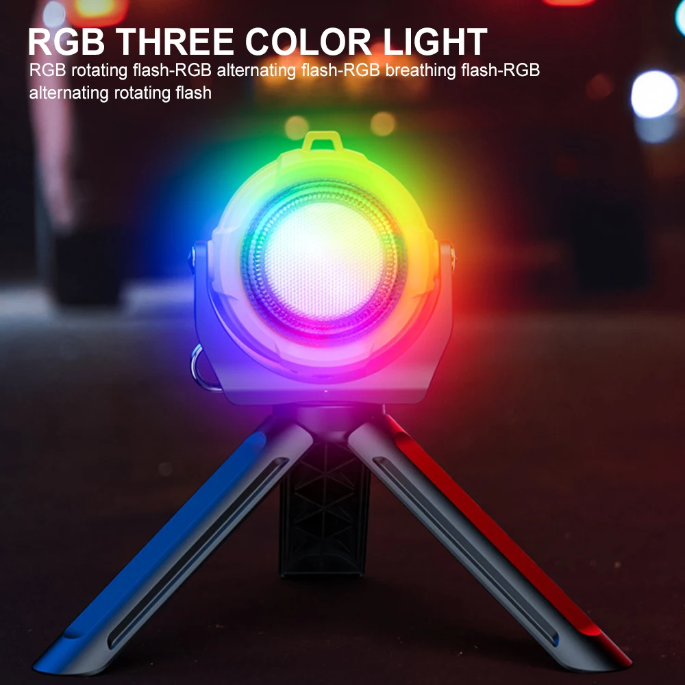 Amanfire MX-6619 Camping Light Solar Energy Display RGB Multi Functional Adjustable Hook Portable Key Light