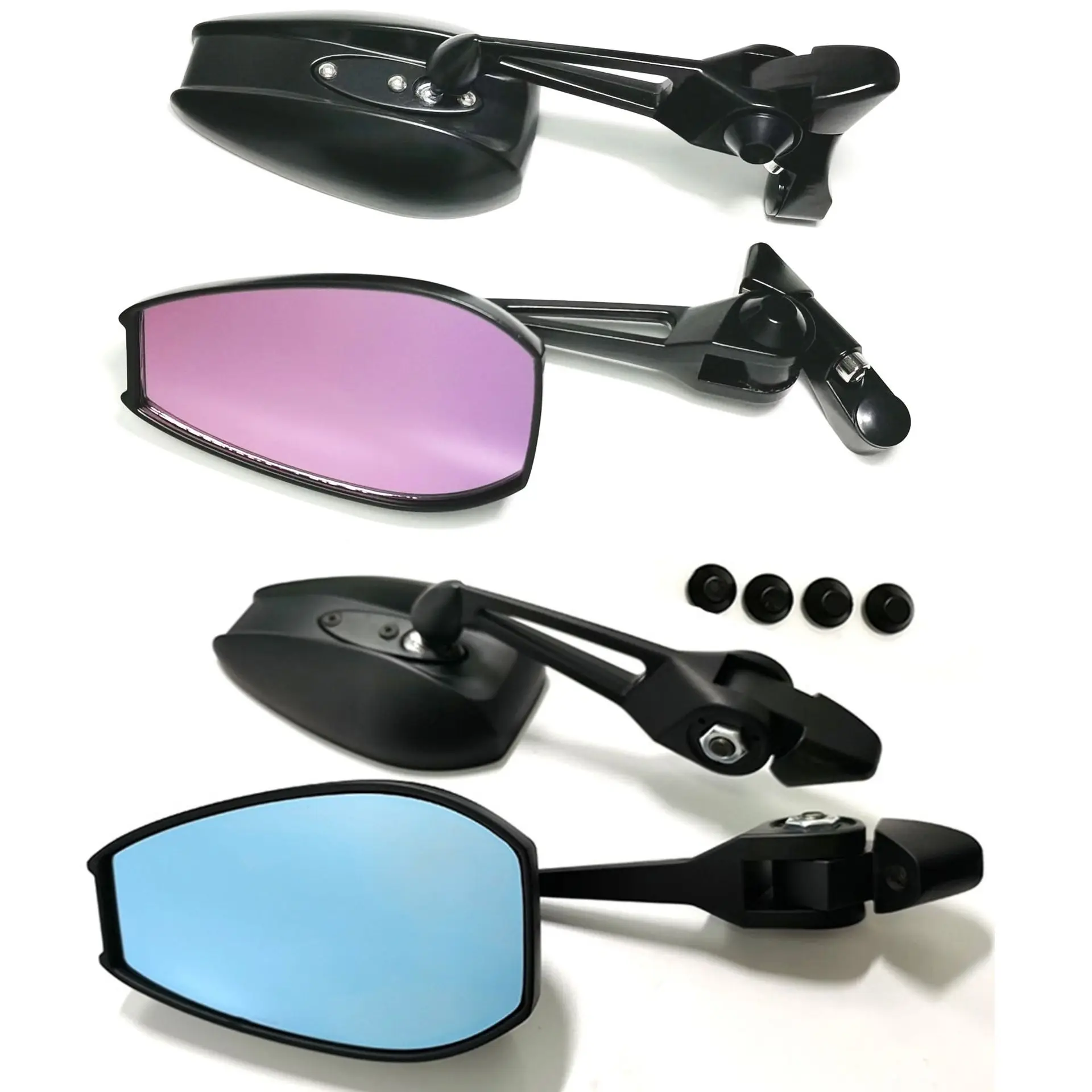 

Универсальные аксессуары для мотоциклов, алюминиевое синее стекло, зеркало заднего вида для YAMAHA MT-07 MT07 YBR 125Z NMAX 155 для KAWASAKI Honda