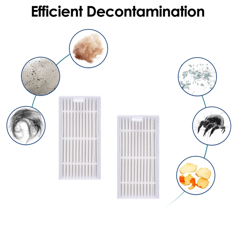 B58B-For Ilife V5S/V5S Pro/V50/V5/X5/V3S/V3S Pro/V3L Vacuum Cleaner Accessories Side Brush HEPA Filter