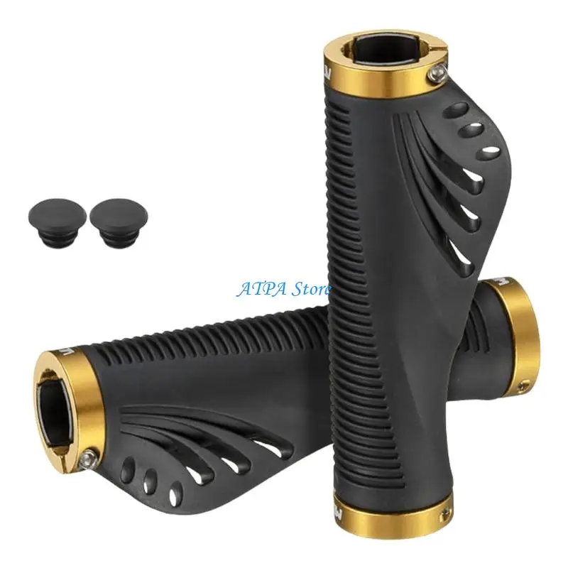 U13C 1pair Comfortable Bilateral Locks Cycling Handle Grips Bike Handbar Grips