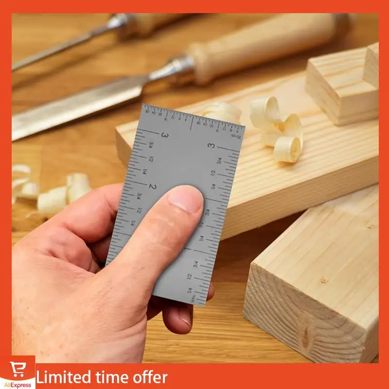 

Fresh 3In Pocket Rule-Versatile & Matte Woodworking Rulers W/Graduations On All Four Edges For Easy Readability - Marking Tool