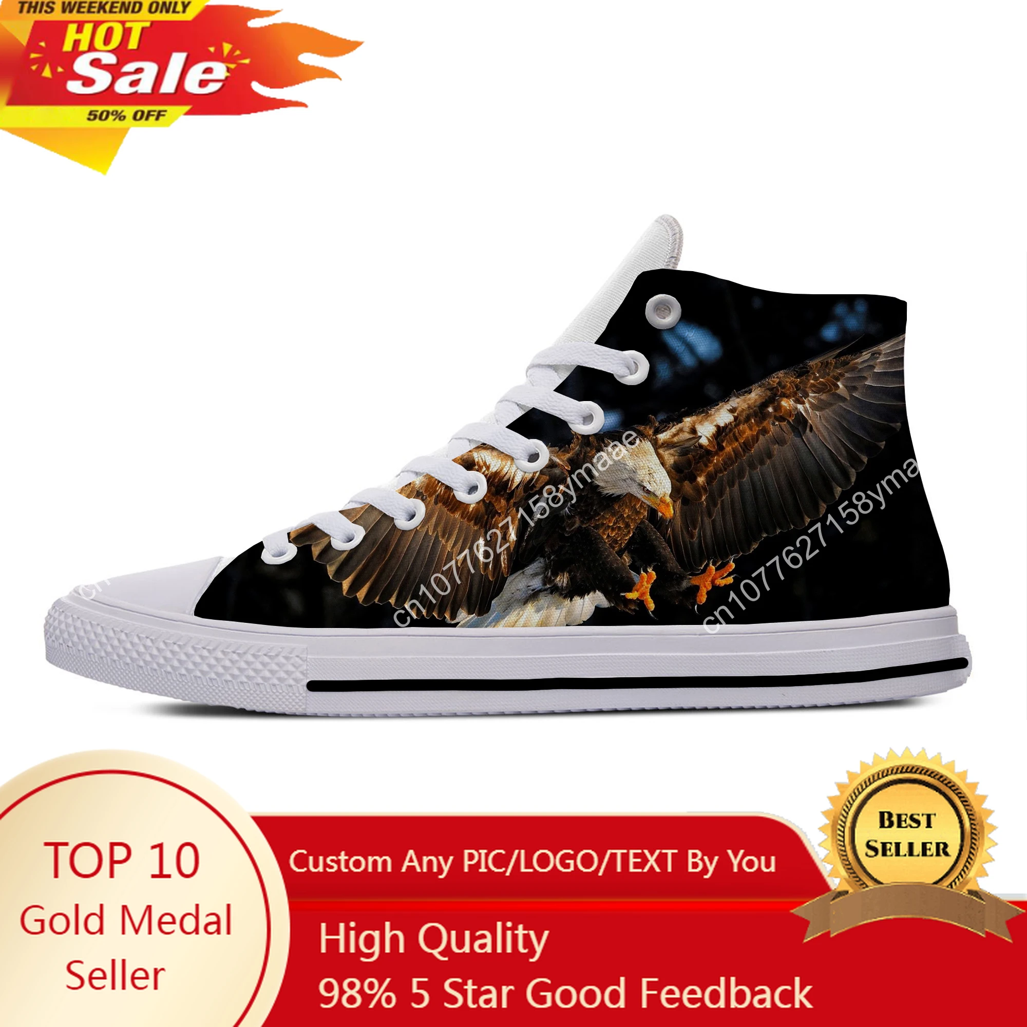 

Hot USA US American America Flag Eagle Patriotic Casual Cloth Latest Shoes High Top Men Women Sneakers Classic Board Shoes