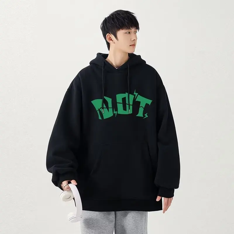 

2024 Y2K Mens Sport Coat Harajuku Autumn Hip Hop Sportswear Street Letter Print Hoodie Oversized Pullovers Male Casual Tops