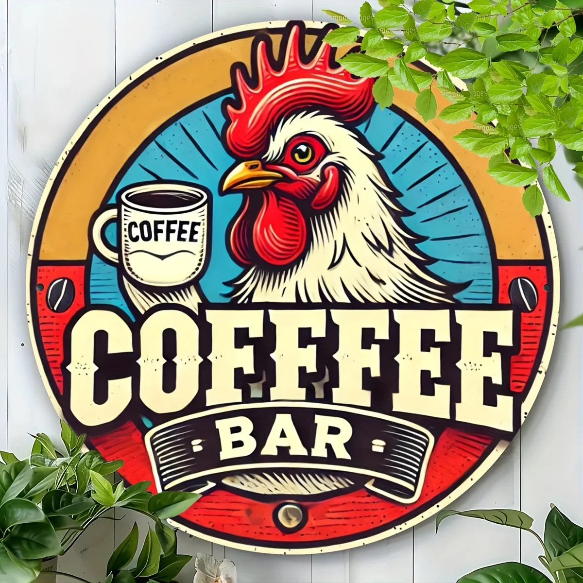 2D 빈티지 알루미늄 간판 | 레트로한 수탉이 커피 - Home Bar And Coffee 리뷰 및 가격