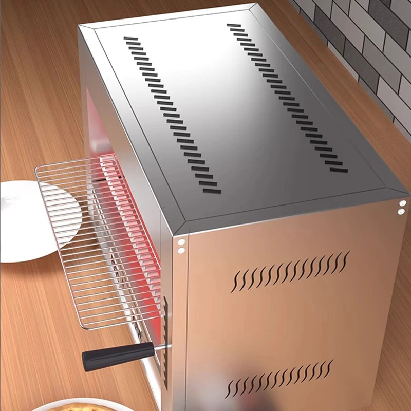 Digital display stove, commercial electric fish grill, whole chicken lift-type smokeless barbecue stove, open fish grill oven