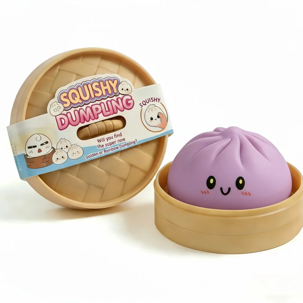 Reuze Squishies Dumpling Bun Speelgoed, Langzaam Stijgende Glitter Dumpling Stressbal, Stressverlichtende Fidget Toy voor Thuis, Kantoor en Reizen