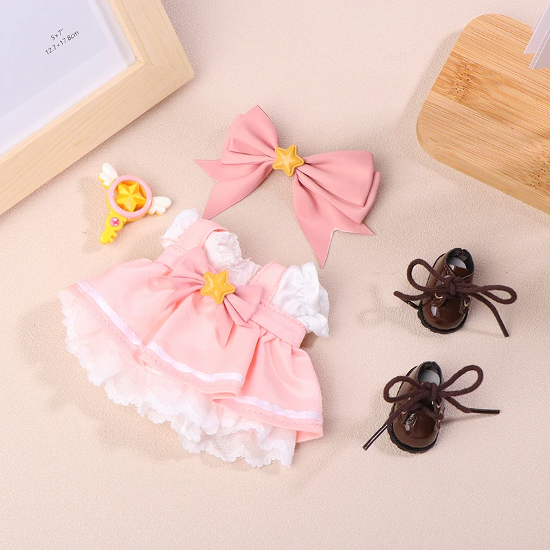 Schattige Mini Pluche Poppenkleding Outfit Accessoires Poppenkleding DIY Meisjes Geschenken