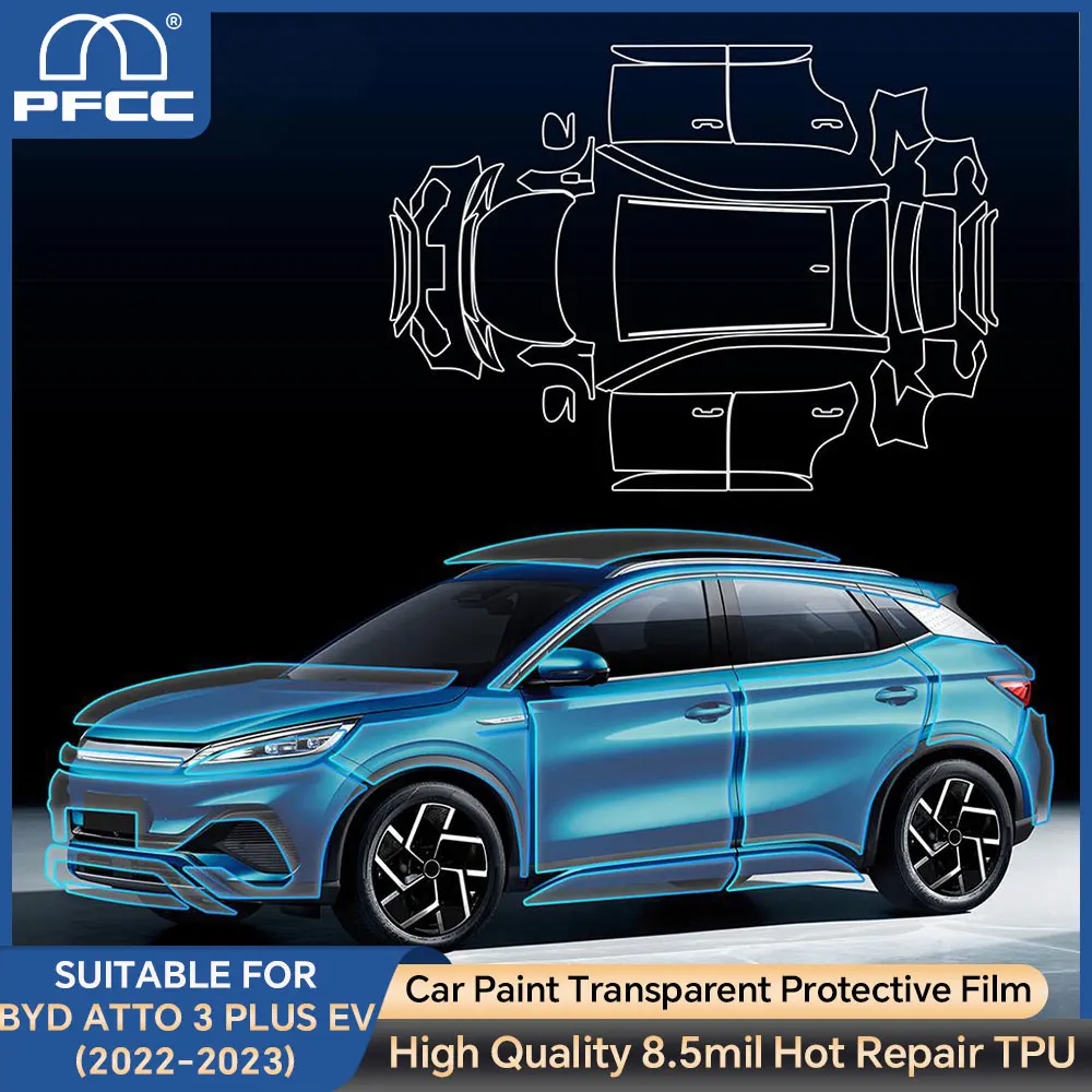 

Пользовательские для BYD ATTO 3 Plus EV 2022 2023, ТПУ, 8,5 мил, защитная пленка для автомобильной краски, предварительно вырезанная, устойчивая к царапинам, PPF, автомобильные аксессуары