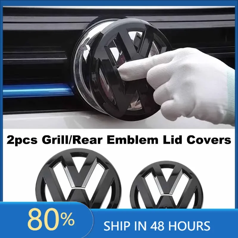 

Колпаки ступиц, 2 шт., передняя решетка и задняя эмблема, крышки, наклейки с логотипом для Volkswagen VW POLO Golf 4-8 MK4-MK8 Sportvan, обновление вашего автомобиля