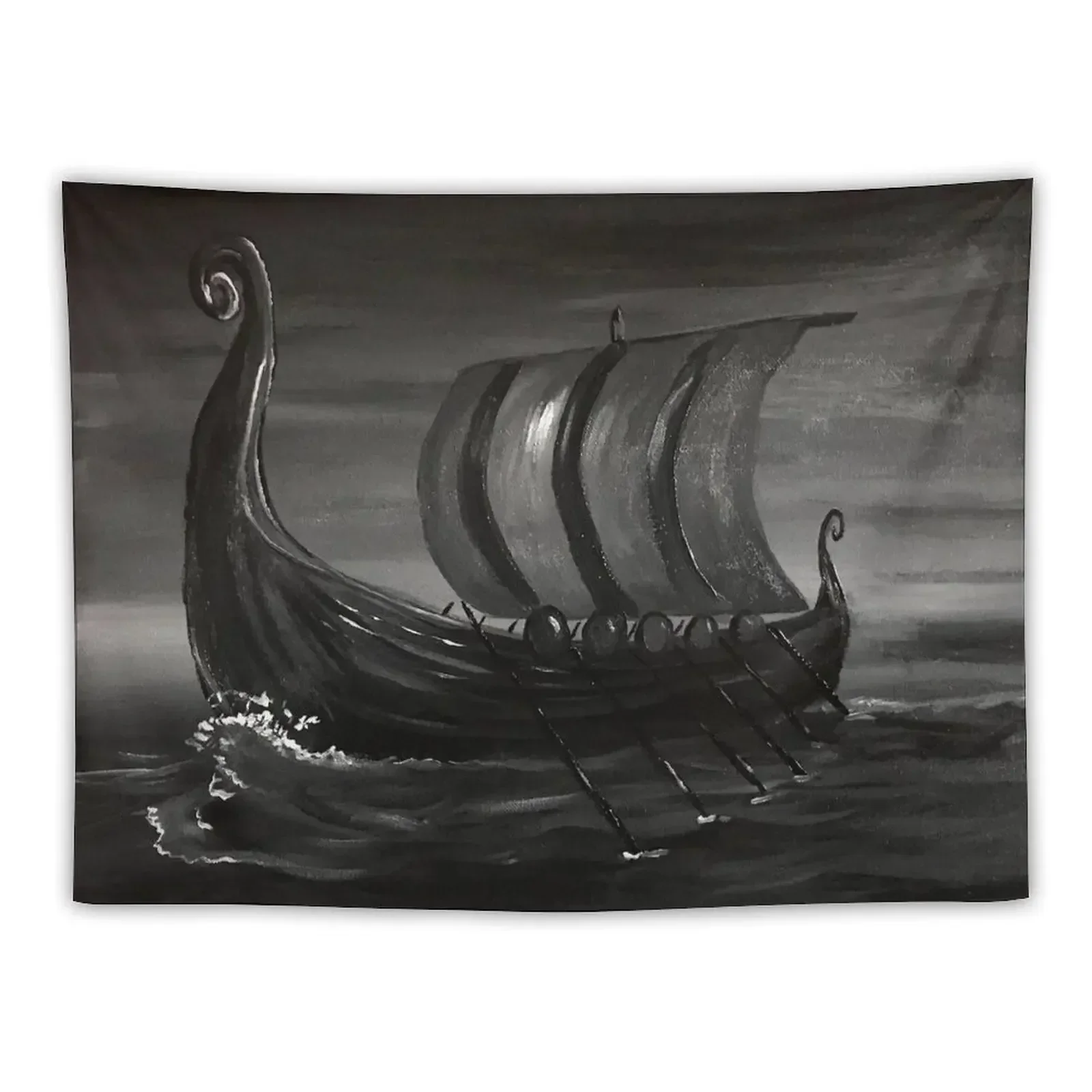 

Oseberg Ship Tapestry Wallpaper Bedroom Wallpaper Decoration Wall Aesthetic Room Decor Tapestry