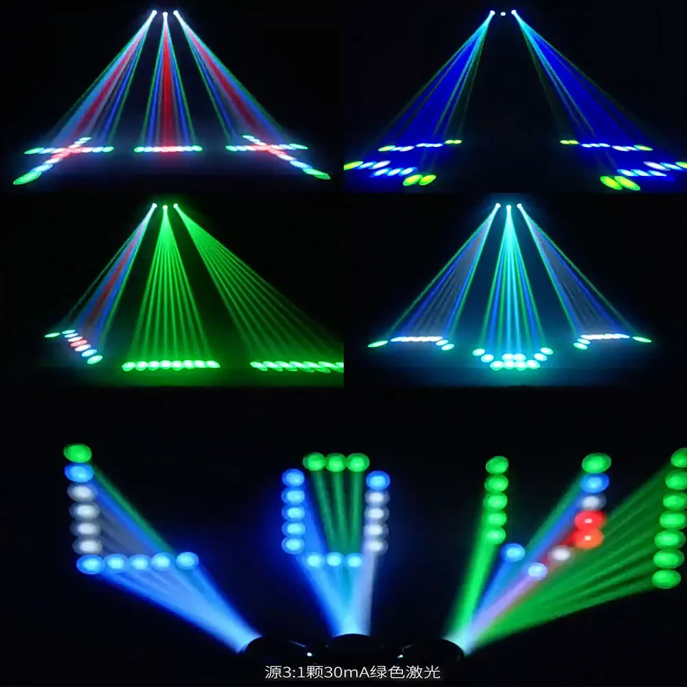 RGBW LED Flying Saucer Stage Light with Moon Flower Effect Music Sync & DMX512 Programmable Lighting for Karaoke Bar Disco Club