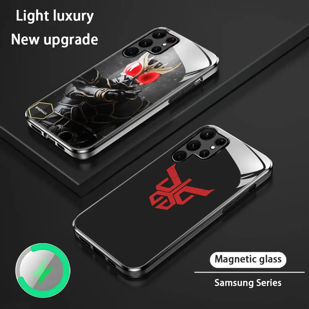 Kamen Rider Kuuga Phone Case For Samsung S24 S23 S22 S21 S20 Plus Ultra Note20 Glass Magnetic Phone Case