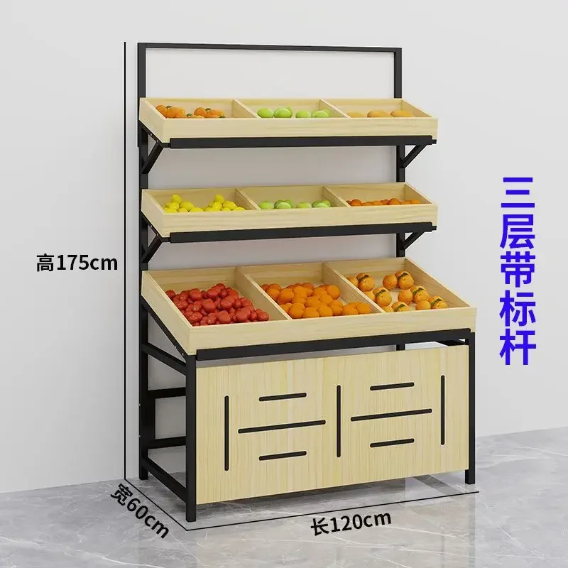 Obstregal-Präsentationsständer, Obstregal, Obstgeschäft, kommerzielles, kreatives, mehrschichtiges, multifunktionales Insel-Gemüseregal