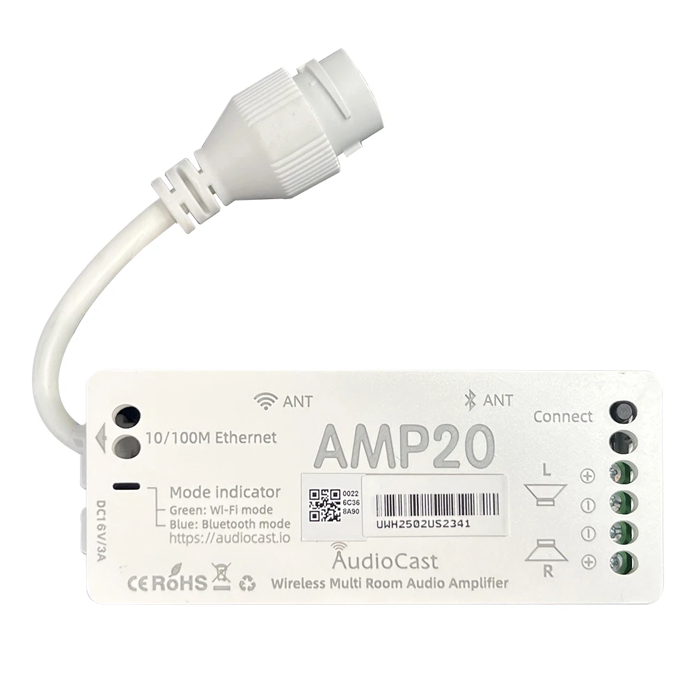 iEAST AMP 20 مضخم صوت متعدد الغرف مثبت على الحائط 20 وات × 2 لنظام الصوت المنزلي