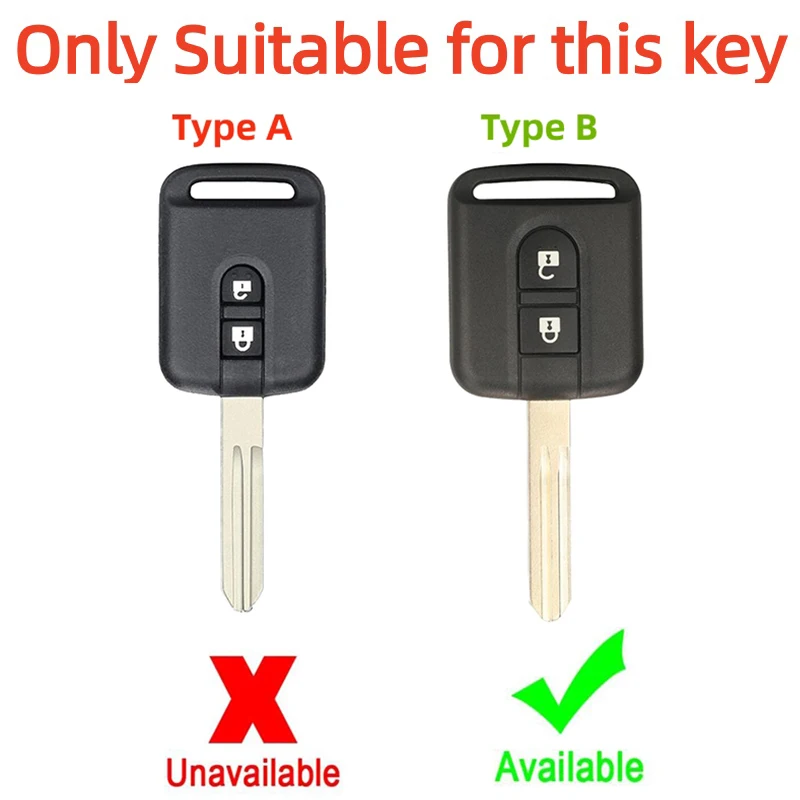 For Nissan Micra K12 Note Navara Qashqai J10 Primera Almera Sunny X-Trail Accessories Car Leather Key Case Fob Rubber Cover