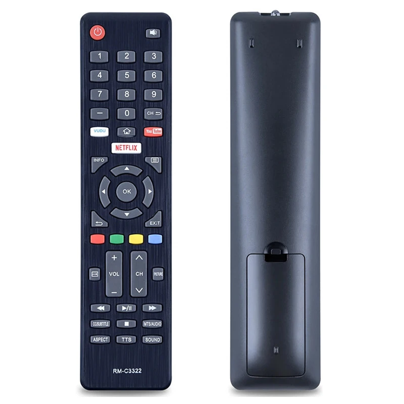 RM-C3322 Remote Control For JVC Smart TV with Netflix Vudu YouTube function