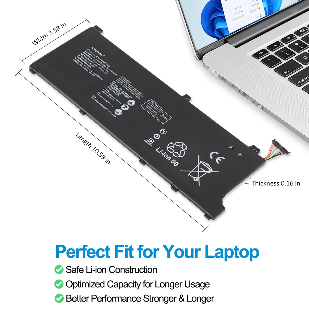 KingSener HB4692Z9ECW-22A Аккумулятор для ноутбука Huawei MateBook 14 2020/2021 KLVD-WFH9 MACHD-WFE9 серии 7,64 В 7330 мАч/56 Втч
