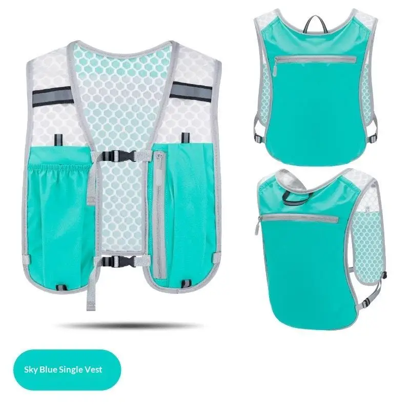New·Running Water Bottle Storage Vest Lightweight Running Vest Reflective Hydration Water Chest Pack With Phone Holder·