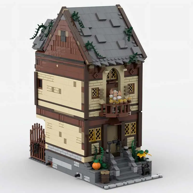1858PCS MOC 연금술사의 집 모듈 형 아키텍처 기술 빌딩 블록 모델 DIY 벽돌 장난감 벽돌 선물 MOC- 164697