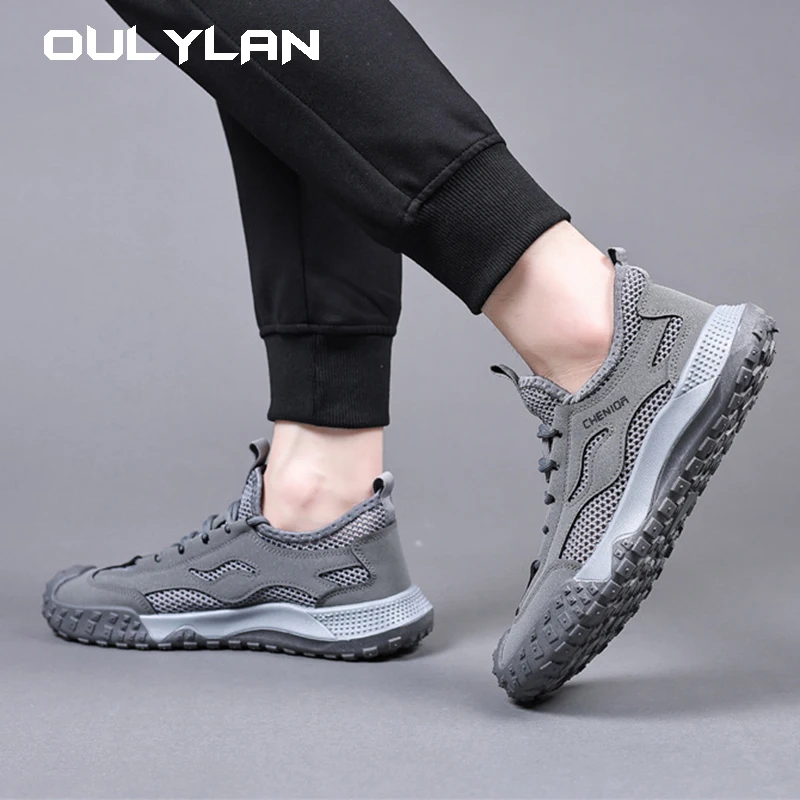 

2024 Men's Walking Shoes New Fashion Casual Shoes Breathable and Comfortable Sports Outdoor Hiking Wearresistant Shoes for Men