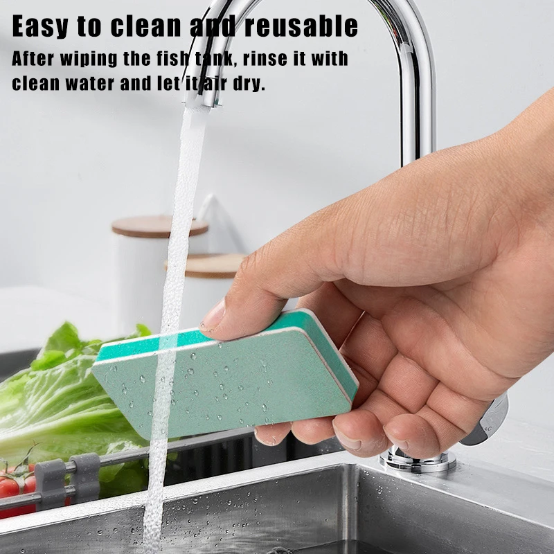 B*New 3/5pcs Fish Tank Brush Polishing Board Removes Limescale And Cleans Glass Without Dead Angles