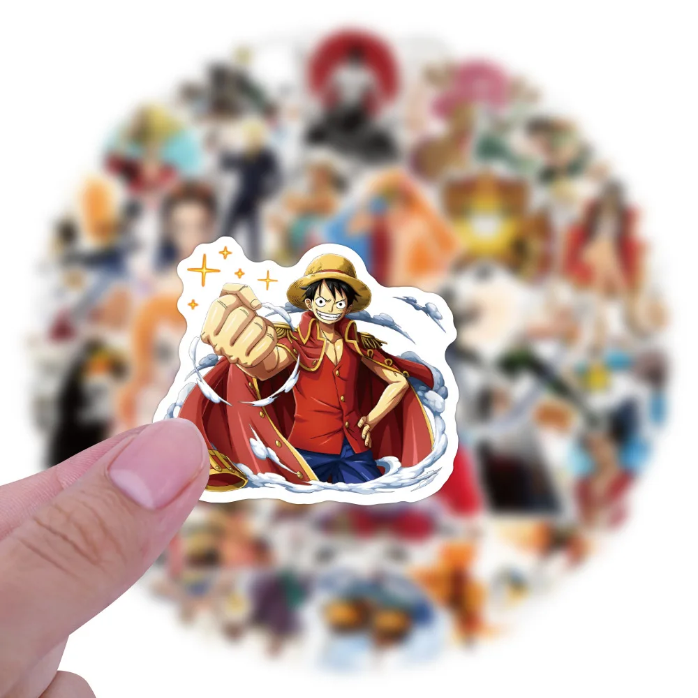 2024 New 100pcs Cartoon Anime One Piece Luffy Graffiti Decorative Suitcase Computer Waterproof Sticker