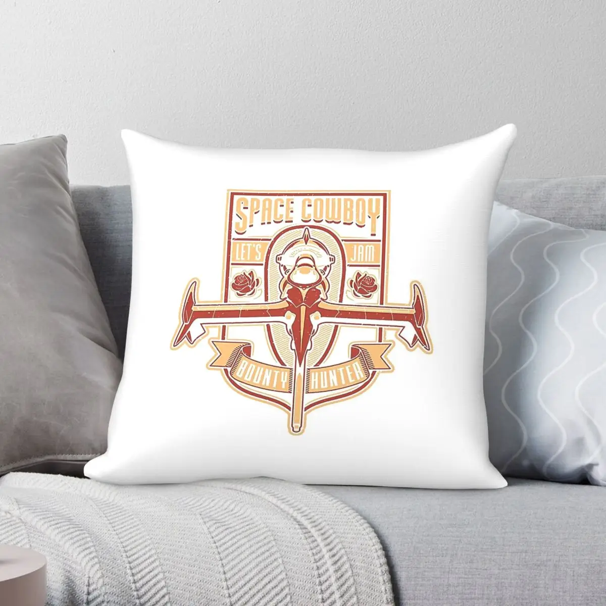 Cowboy Bebop Spike Spiegel Bounty Hunter Pillowcase Polyester Linen Velvet Pattern Zip Decor Pillow Case Home Cushion Cover