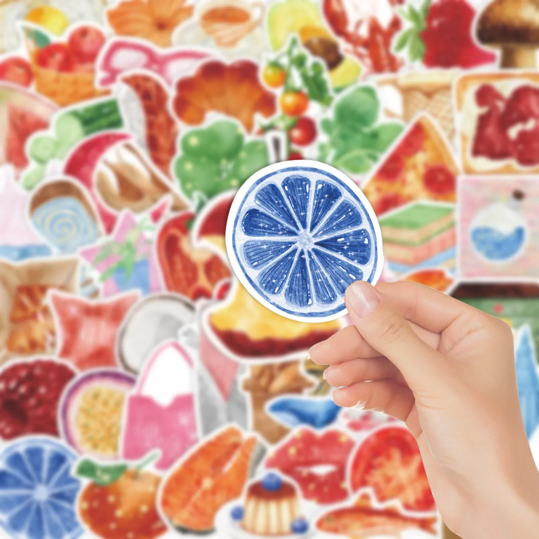 

10/66PCS Oil Painting Painting Stickers Cartoon Watercolor Cute Decals DIY Decoration For Notebook Fridge Phone Bike Kids Toy