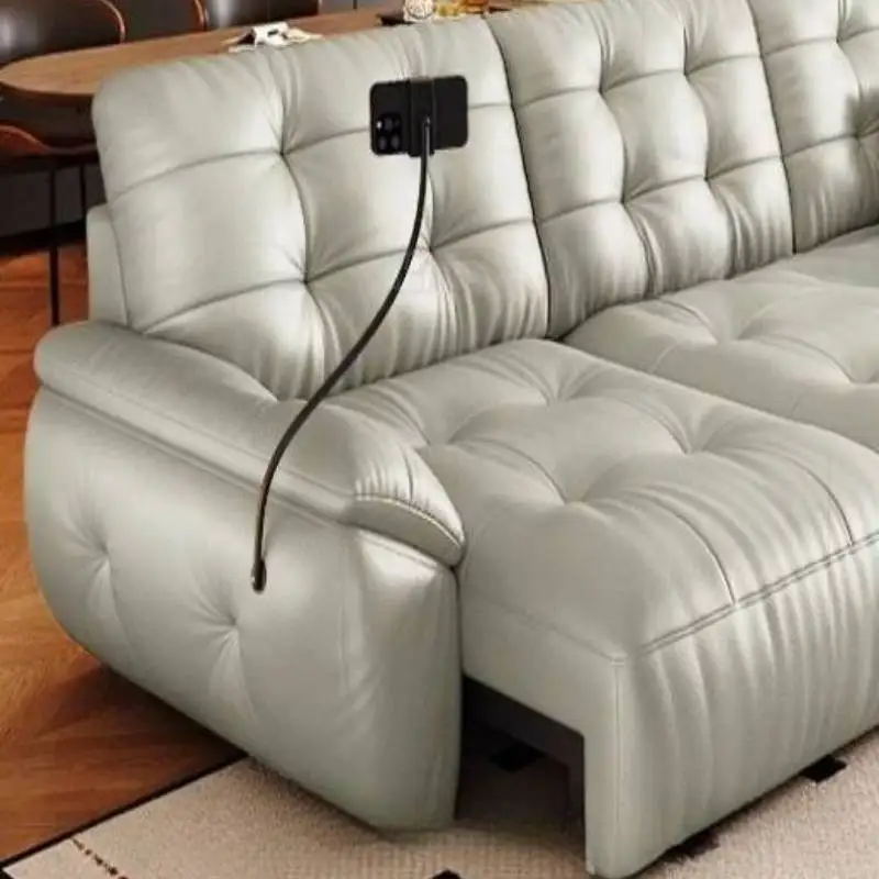 중국산 베이지색 전동 리클라이너 소파 디자인 저렴한 고품질 유럽식 거실 소파 고급 모던 거실용 가구