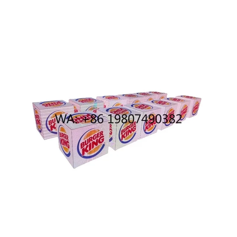 

Waterproof 4 Sides 3D Color LED Rubik Cube Screen Creative Pool Cube Display For Outdoor Commercial Advertising Events