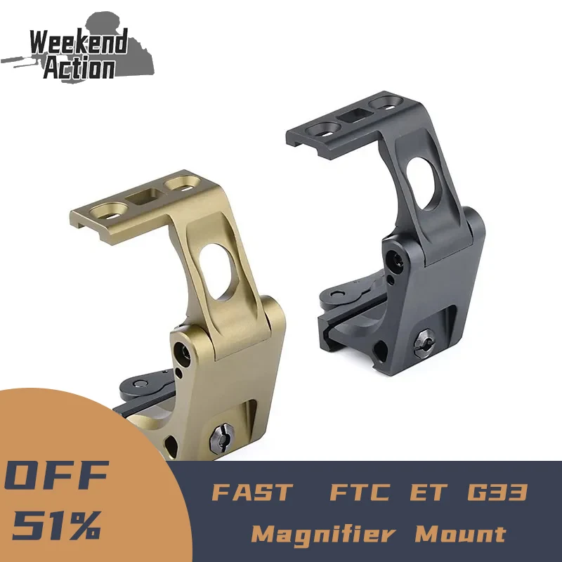 

Tactical Airsoft UN Fast FTC Mount Metal CNC G33 558 6X-Mag-1 G43 Magnifie Mounts Folding Base Hunting Weapon Accessories