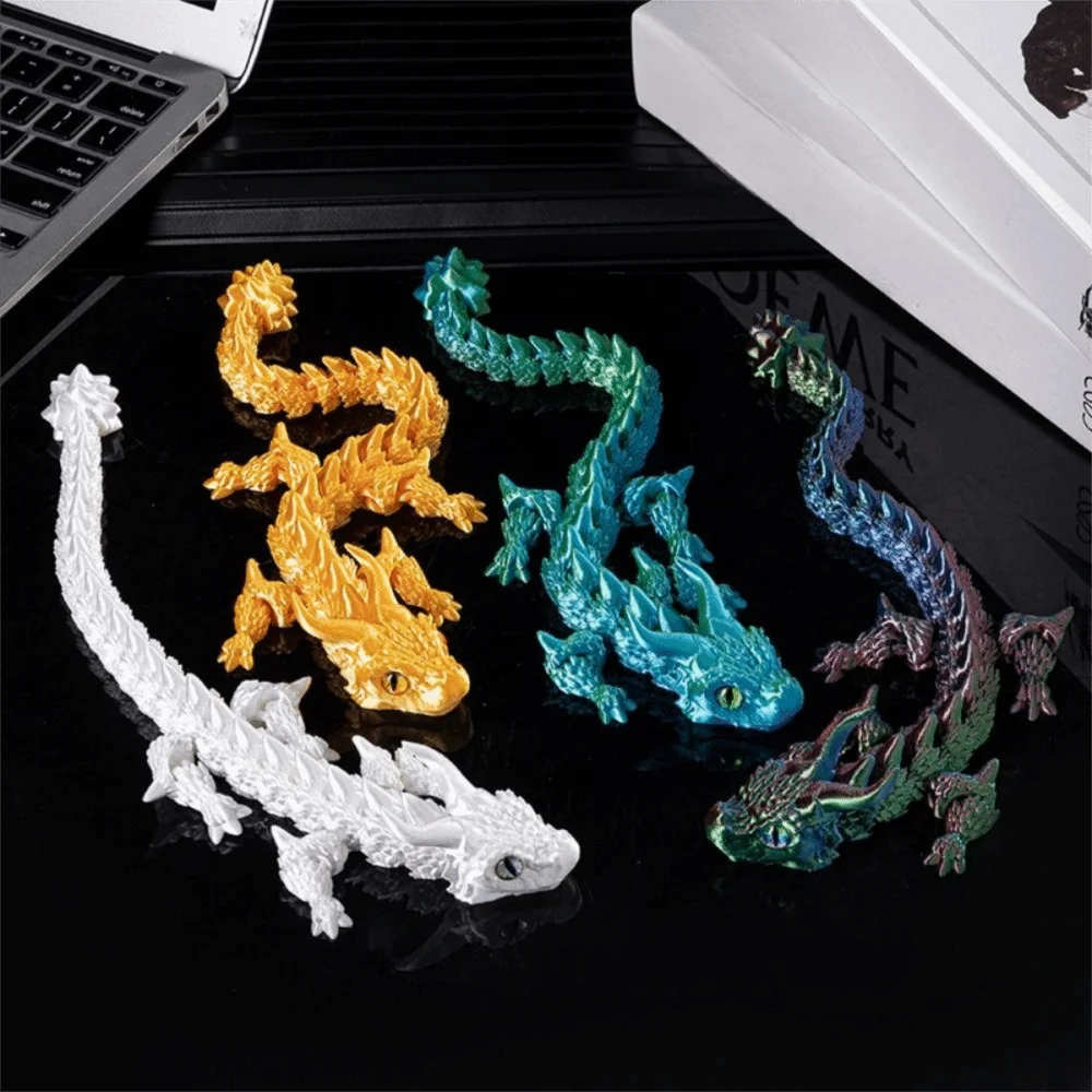 Simulated Eye 3D Printed Dragon All-in-one Molding Chinese Dragon 3D Printed Diceratops Dragon Flexible Laser