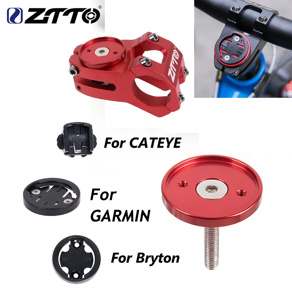 ZTTO Ultralight MTB Road Bike GPS Mount Computer Holder Phone Holder Computer Bracket Stem Top Cap Bicycle Stopwatch Accesories