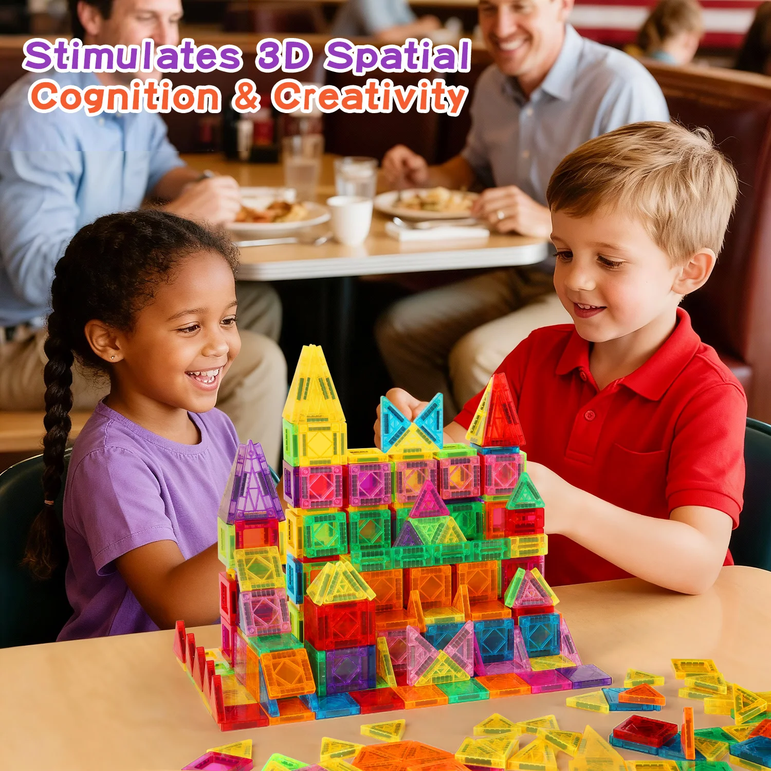 Mini Magnetic Building Block Toys, Magnetic Plates, Portable Children's Building Blocks, Parent-Child Interactive Gifts