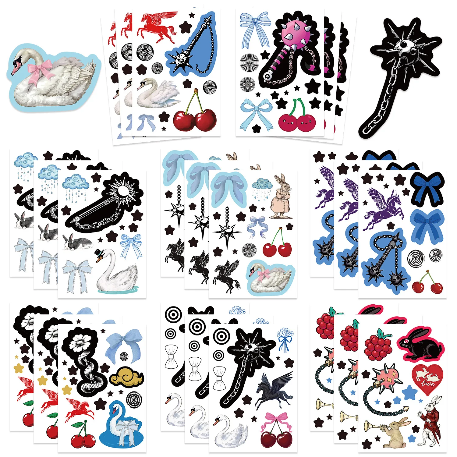 8/24PCS Cartoon Lavender Purple Stickers for DIY Decor Stationery Notebook Children Reward Waterproof Stickers