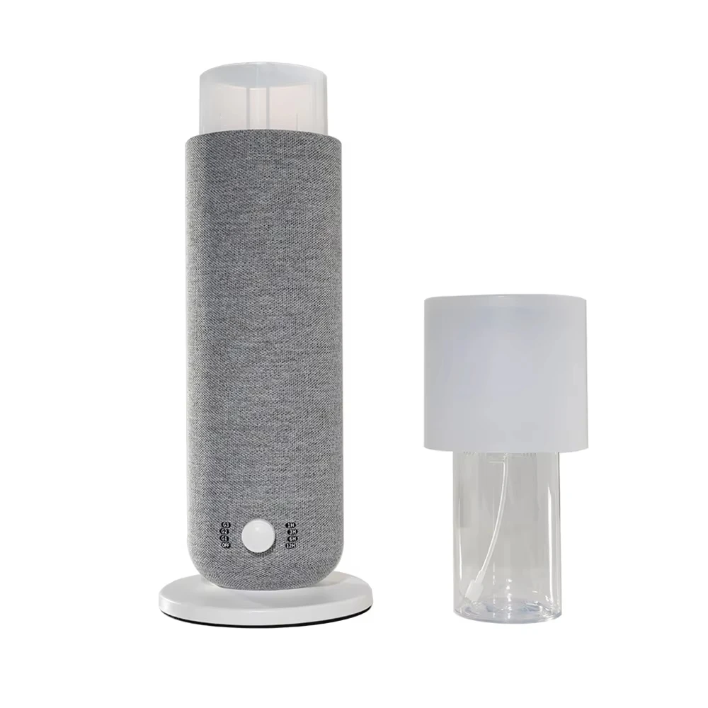 Linen Material  Luxury Essential Oil Scent Diffuser Machine with Led Light Electronic Waterless Mist Spray Auto Aroma Diffuser