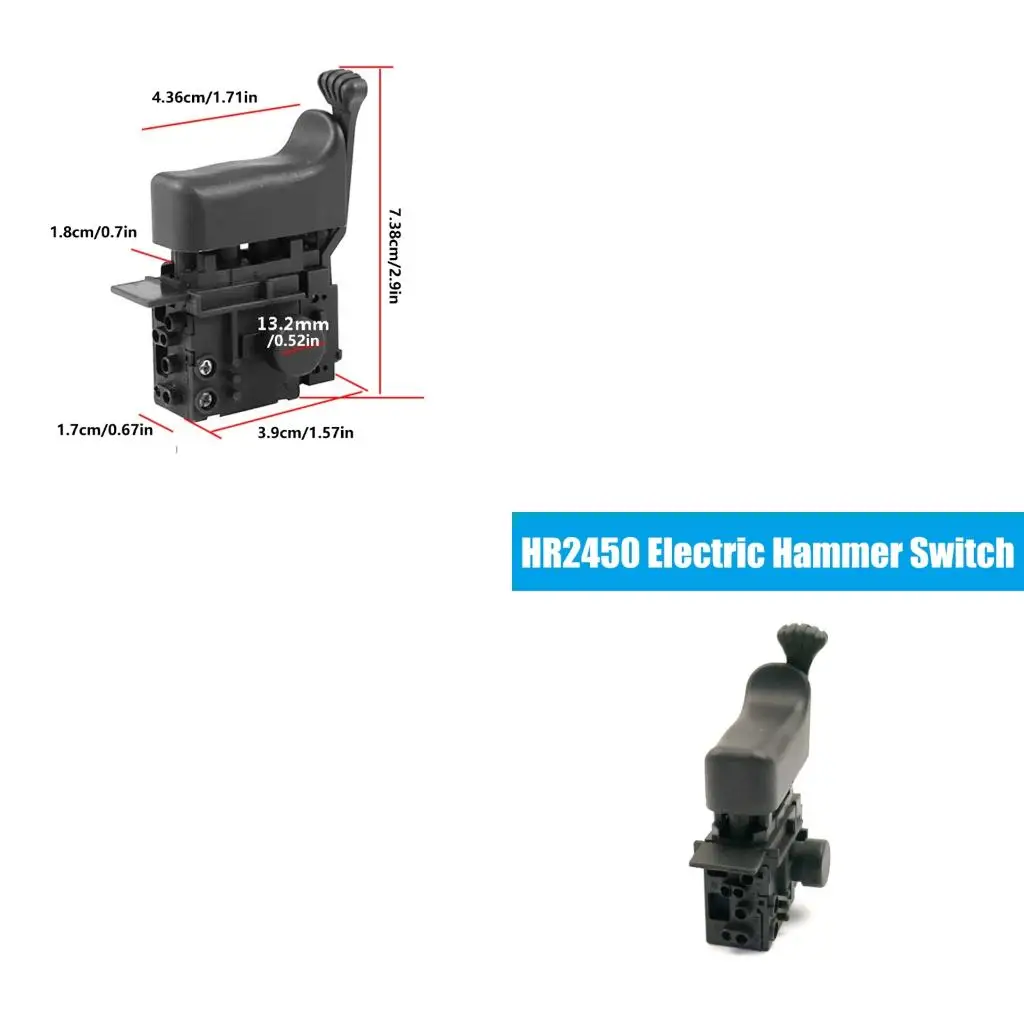 Drill Control Button Repair Part 2 Pack Black Plastic Switches for Electric Drill Maintenance, Approx high quality
