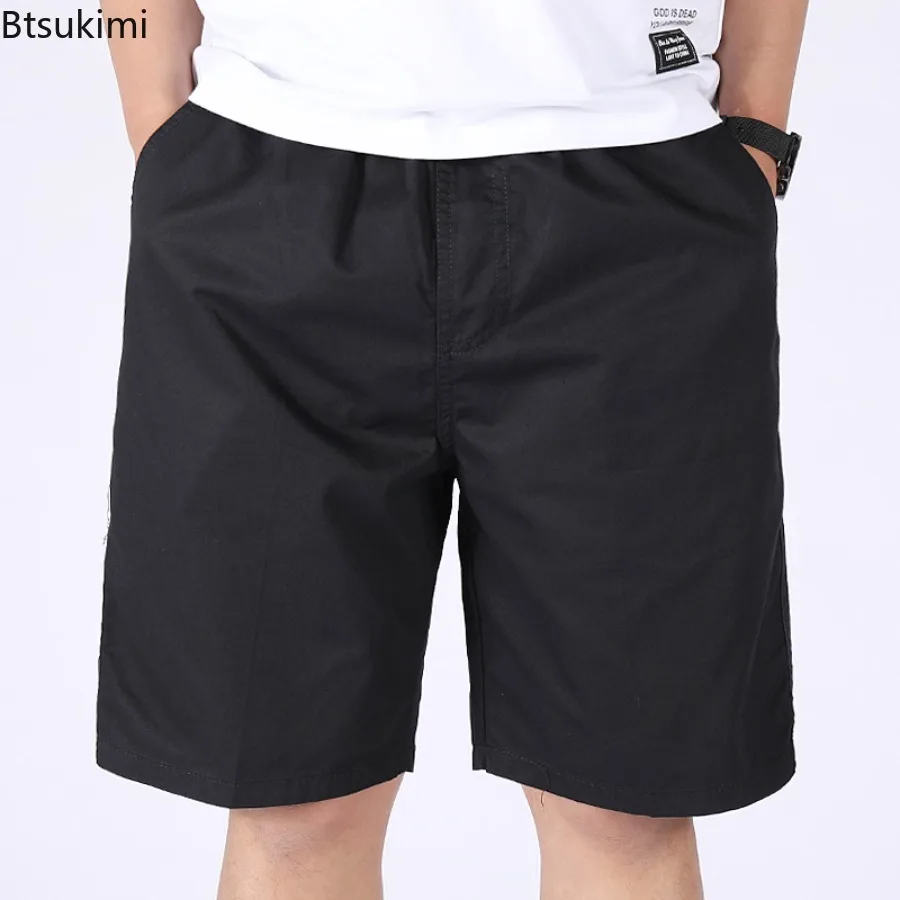 الصيف رقيقة متعددة جيب القطن الخالص ملابس العمل السراويل الرجال المتضخم فضفاض مستقيم الساق خمس نقاط عادية فوق الركبة شورتات للبحر #6