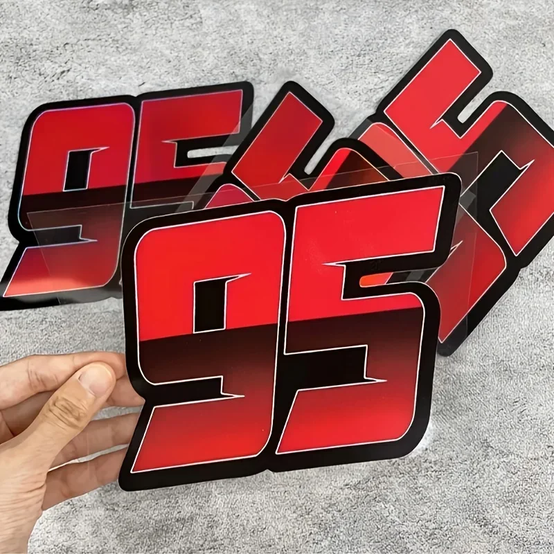 1PC Red Laser Digital Stickers,Waterproof & UV-Resistant-Durable PVC Decals,Self-Adhesive Automotive & Instrument Decor Stickers