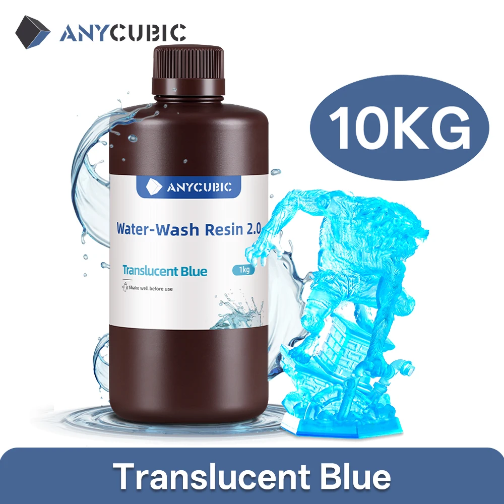 ANYCUBIC Water-Wash 10KG 3D-printerhars Waterwasbaar Hoge precisie Lage geur en lage viscositeit voor LCD 3D-printer Photon