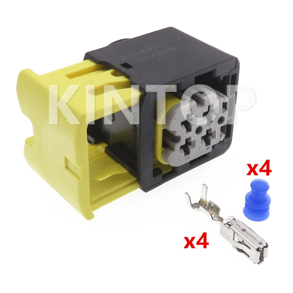 1 Set 4 Pins AC Assembly Auto Urea Pump Wiring Harness Connector With Wires 2-1418390-1 Auto Nitrox Oxygen Sensor Sealed Socket