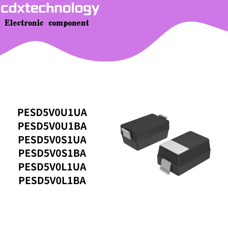 50PCS/LOT PESD5V0U1UA PESD5V0U1BA PESD5V0S1UA PESD5V0S1BA PESD5V0L1UA PESD5V0L1BA SOD323