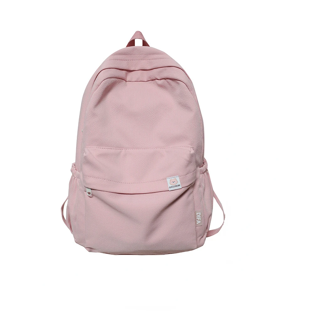 

New Cotton Cloth Women Backpack Female Travel Rucksack Schoolbag for Teenage Girls Solid Color College Students Bookbag Mochilas