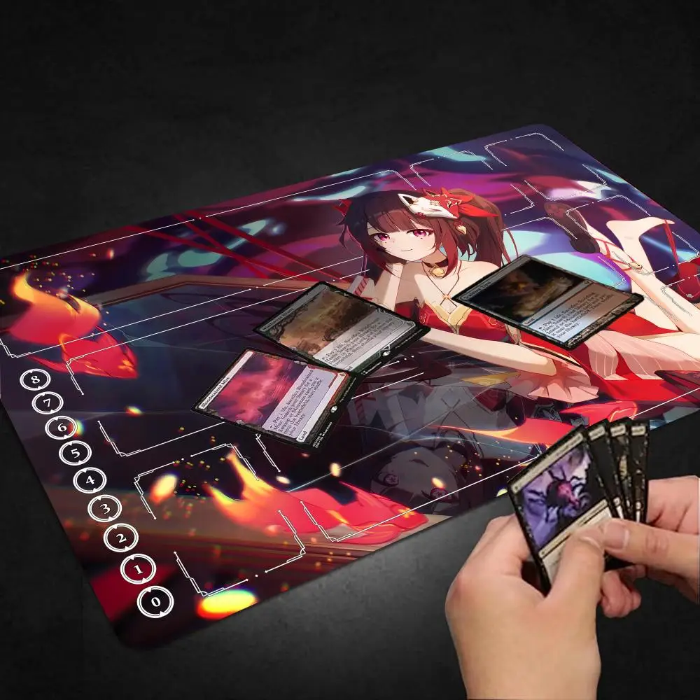 14*24in Riftbound Playmat with Magic Zone Game Mats Tabletop Rug For MTG TCG Card Battles Commander Gaming Duel Deskmat Beginner