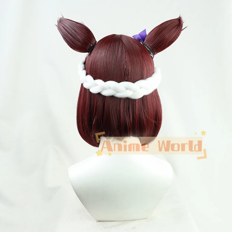 Umamusume Pretty Derby Cosplay Costume Special Week Wig Tail Adult Women Wig Tail Ears Uniform Cosplay Costume Halloween