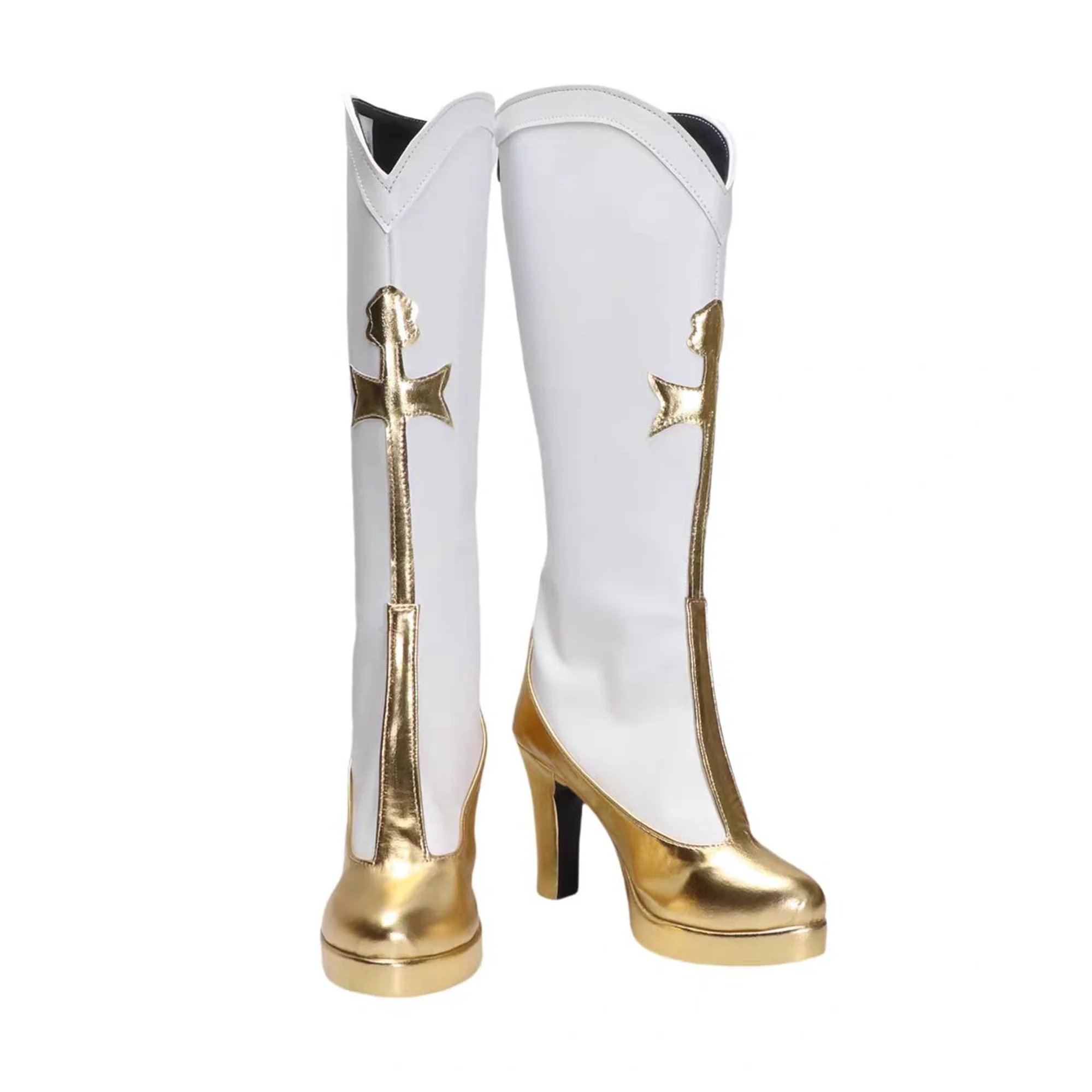 Costume de Cosplay unisexe Anime Mami Tomoe, chaussures d'halloween, bottes blanches élégantes