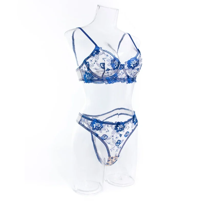 Bikini with embroidered flowers, simple and sexy lingerie set, swimsuit